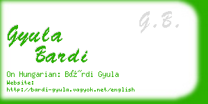 gyula bardi business card